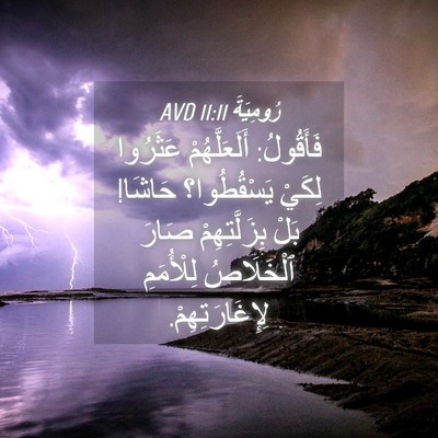 Picture 04 - رُومِيَةَ 11:11 AVD - فَأَقُولُ: أَلَعَلَّهُمْ - Bible Verse Picture