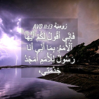 Picture 04 - رُومِيَةَ 11:13 AVD - فَإِنِّي أَقُولُ لَكُمْ - Bible Verse Picture
