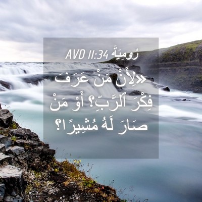 Picture 04 - رُومِيَةَ 11:34 AVD - «لِأَنْ مَنْ عَرَفَ فِكْرَ - Bible Verse Picture