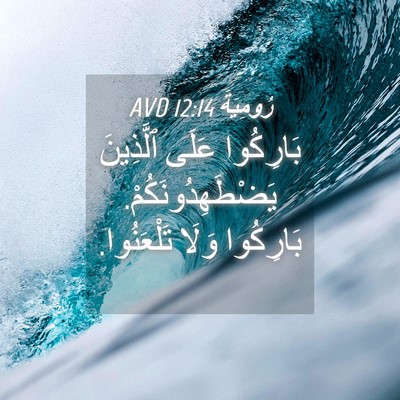 Picture 04 - رُومِيَةَ 12:14 AVD - بَارِكُوا عَلَى ٱلَّذِينَ - Bible Verse Picture