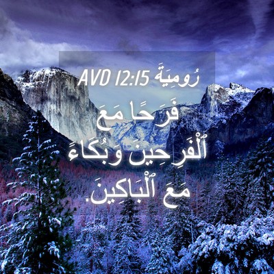 Picture 04 - رُومِيَةَ 12:15 AVD - فَرَحًا مَعَ ٱلْفَرِحِينَ - Bible Verse Picture