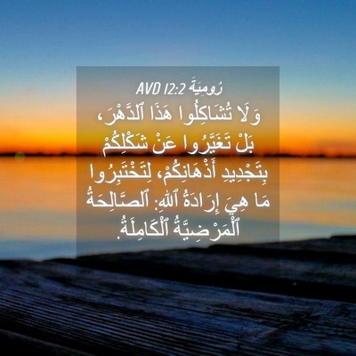 Picture 04 - رُومِيَةَ 12:2 AVD - وَلَا تُشَاكِلُوا هَذَا - Bible Verse Picture