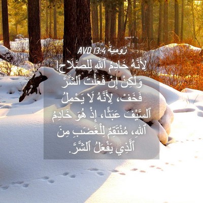 Picture 04 - رُومِيَةَ 13:4 AVD - لِأَنَّهُ خَادِمُ ٱللهِ - Bible Verse Picture