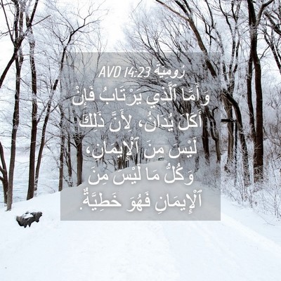Picture 04 - رُومِيَةَ 14:23 AVD - وَأَمَّا ٱلَّذِي - Bible Verse Picture