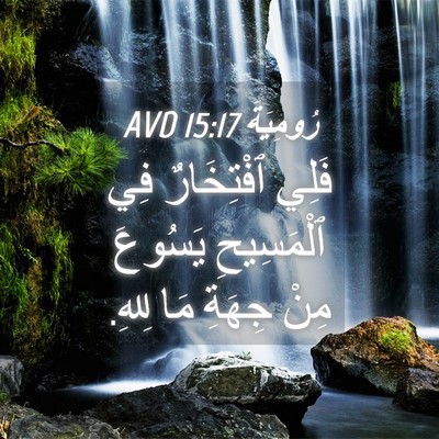 Picture 04 - رُومِيَةَ 15:17 AVD - فَلِي ٱفْتِخَارٌ فِي - Bible Verse Picture