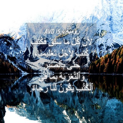 Picture 04 - رُومِيَةَ 15:4 AVD - لِأَنَّ كُلَّ مَا سَبَقَ - Bible Verse Picture