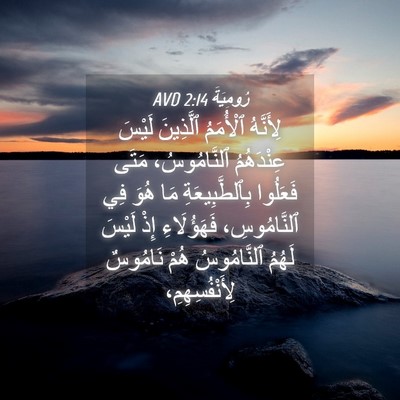 Picture 04 - رُومِيَةَ 2:14 AVD - لِأَنَّهُ ٱلْأُمَمُ - Bible Verse Picture