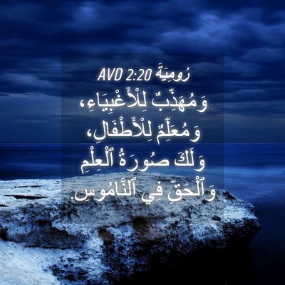 Picture 04 - رُومِيَةَ 2:20 AVD - وَمُهَذِّبٌ - Bible Verse Picture