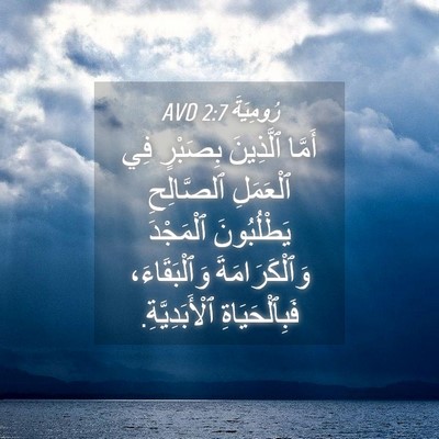 Picture 04 - رُومِيَةَ 2:7 AVD - أَمَّا ٱلَّذِينَ بِصَبْرٍ - Bible Verse Picture