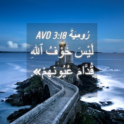Picture 04 - رُومِيَةَ 3:18 AVD - لَيْسَ خَوْفُ ٱللهِ - Bible Verse Picture