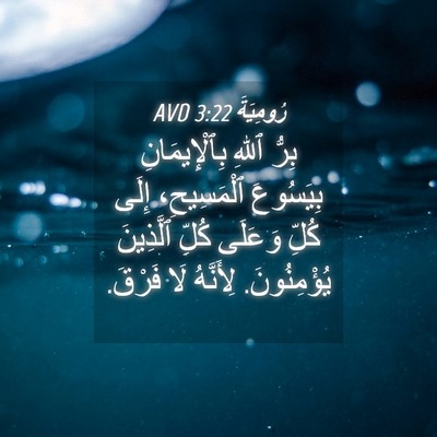 Picture 04 - رُومِيَةَ 3:22 AVD - بِرُّ ٱللهِ بِٱلْإِيمَانِ - Bible Verse Picture
