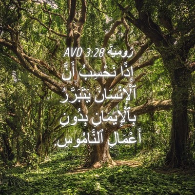 Picture 04 - رُومِيَةَ 3:28 AVD - إِذًا نَحْسِبُ أَنَّ - Bible Verse Picture