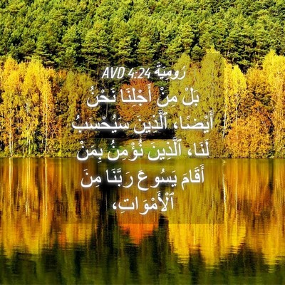 Picture 04 - رُومِيَةَ 4:24 AVD - بَلْ مِنْ أَجْلِنَا نَحْنُ - Bible Verse Picture