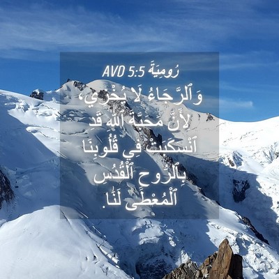 Picture 04 - رُومِيَةَ 5:5 AVD - وَٱلرَّجَاءُ لَا يُخْزِي، - Bible Verse Picture