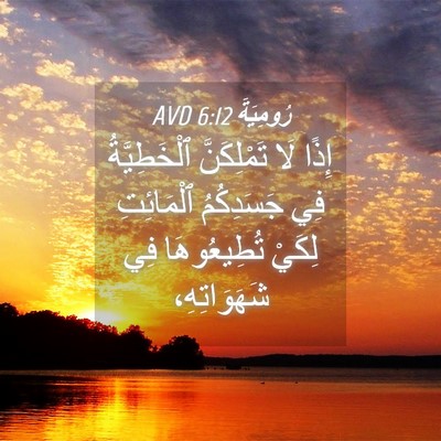 Picture 04 - رُومِيَةَ 6:12 AVD - إِذًا لَا تَمْلِكَنَّ - Bible Verse Picture