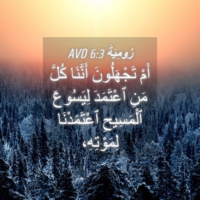 Picture 04 - رُومِيَةَ 6:3 AVD - أَمْ تَجْهَلُونَ أَنَّنَا - Bible Verse Picture