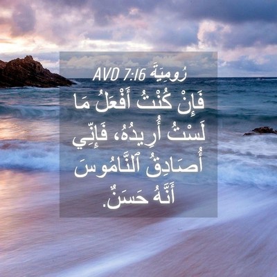 Picture 04 - رُومِيَةَ 7:16 AVD - فَإِنْ كُنْتُ أَفْعَلُ مَا - Bible Verse Picture