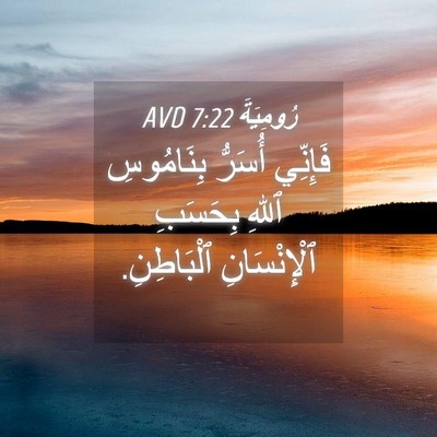 Picture 04 - رُومِيَةَ 7:22 AVD - فَإِنِّي أُسَرُّ - Bible Verse Picture