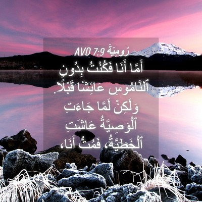 Picture 04 - رُومِيَةَ 7:9 AVD - أَمَّا أَنَا فَكُنْتُ - Bible Verse Picture