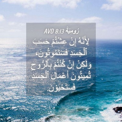 Picture 04 - رُومِيَةَ 8:13 AVD - لِأَنَّهُ إِنْ عِشْتُمْ - Bible Verse Picture