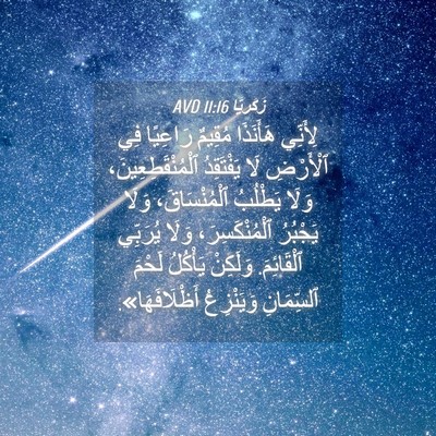 Picture 04 - زَكَريَّا 11:16 AVD - لِأَنِّي هَأَنَذَا - Bible Verse Picture