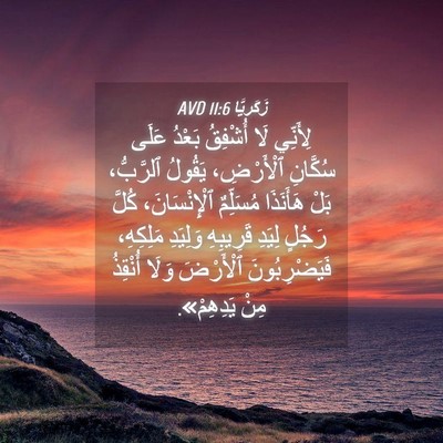 Picture 04 - زَكَريَّا 11:6 AVD - لِأَنِّي لَا أُشْفِقُ - Bible Verse Picture