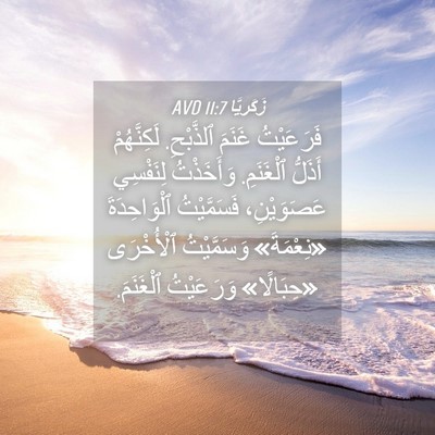 Picture 04 - زَكَريَّا 11:7 AVD - فَرَعَيْتُ غَنَمَ - Bible Verse Picture