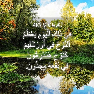 Picture 04 - زَكَريَّا 12:11 AVD - فِي ذَلِكَ ٱلْيَوْمِ - Bible Verse Picture