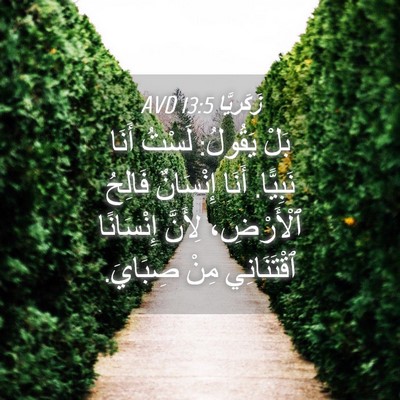 Picture 04 - زَكَريَّا 13:5 AVD - بَلْ يَقُولُ: لَسْتُ أَنَا - Bible Verse Picture