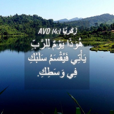 Picture 04 - زَكَريَّا 14:1 AVD - هُوَذَا يَوْمٌ لِلرَّبِّ - Bible Verse Picture