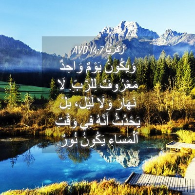 Picture 04 - زَكَريَّا 14:7 AVD - وَيَكُونُ يَوْمٌ وَاحِدٌ - Bible Verse Picture