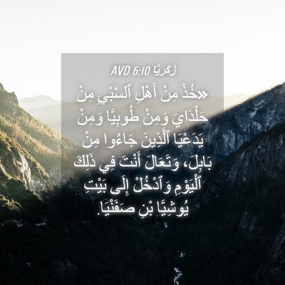 Picture 04 - زَكَريَّا 6:10 AVD - «خُذْ مِنْ أَهْلِ - Bible Verse Picture