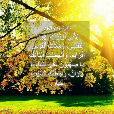 Picture 04 - زَكَريَّا 9:13 AVD - لِأَنِّي أَوْتَرْتُ - Bible Verse Picture
