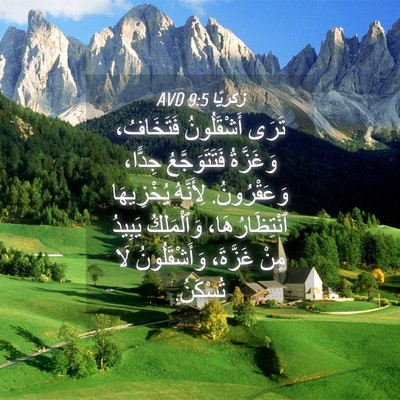 Picture 04 - زَكَريَّا 9:5 AVD - تَرَى أَشْقَلُونُ - Bible Verse Picture