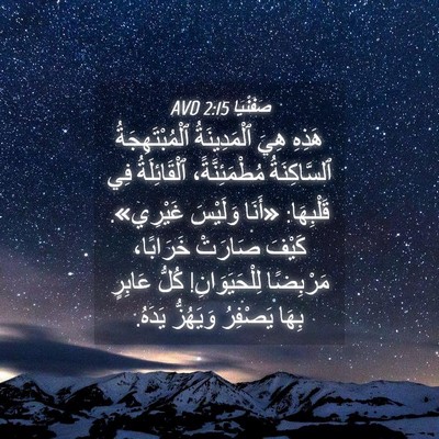 Picture 04 - صَفَنْيَا 2:15 AVD - هَذِهِ هِيَ ٱلْمَدِينَةُ - Bible Verse Picture