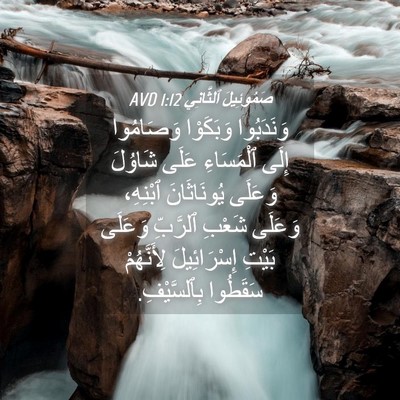 Picture 04 - صَمُوئِيلَ ٱلثَّانِي 1:12 AVD - وَنَدَبُوا وَبَكَوْا - Bible Verse Picture