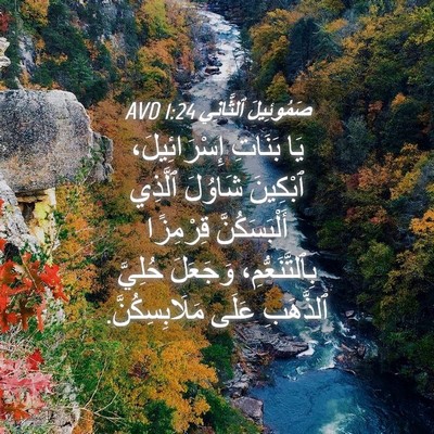 Picture 04 - صَمُوئِيلَ ٱلثَّانِي 1:24 AVD - يَا بَنَاتِ إِسْرَائِيلَ، - Bible Verse Picture