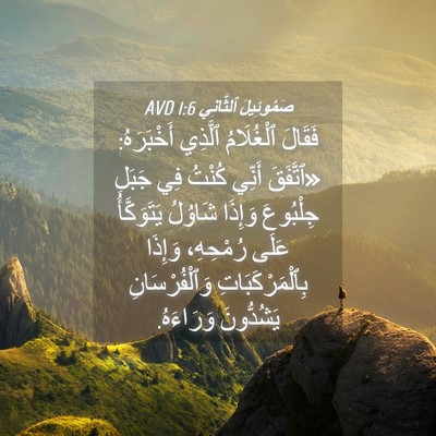 Picture 04 - صَمُوئِيلَ ٱلثَّانِي 1:6 AVD - فَقَالَ ٱلْغُلَامُ - Bible Verse Picture