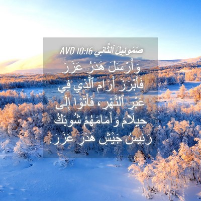 Picture 04 - صَمُوئِيلَ ٱلثَّانِي 10:16 AVD - وَأَرْسَلَ هَدَرُ عَزَرَ - Bible Verse Picture