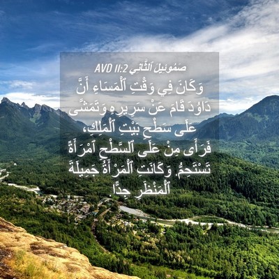 Picture 04 - صَمُوئِيلَ ٱلثَّانِي 11:2 AVD - وَكَانَ فِي وَقْتِ - Bible Verse Picture