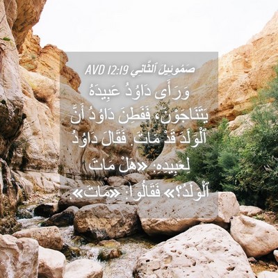 Picture 04 - صَمُوئِيلَ ٱلثَّانِي 12:19 AVD - وَرَأَى دَاوُدُ عَبِيدَهُ - Bible Verse Picture