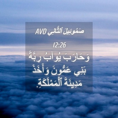 Picture 04 - صَمُوئِيلَ ٱلثَّانِي 12:26 AVD - وَحَارَبَ يُوآبُ رِبَّةَ - Bible Verse Picture