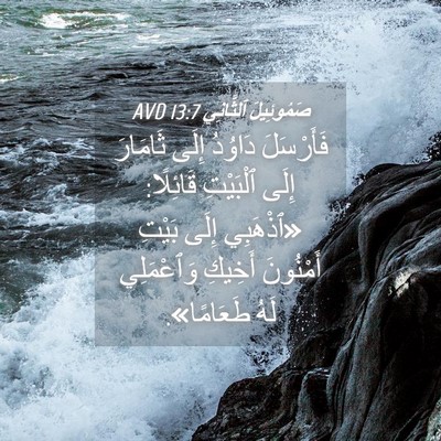 Picture 04 - صَمُوئِيلَ ٱلثَّانِي 13:7 AVD - فَأَرْسَلَ دَاوُدُ إِلَى - Bible Verse Picture