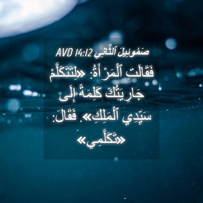 Picture 04 - صَمُوئِيلَ ٱلثَّانِي 14:12 AVD - فَقَالَتِ ٱلْمَرْأَةُ: - Bible Verse Picture