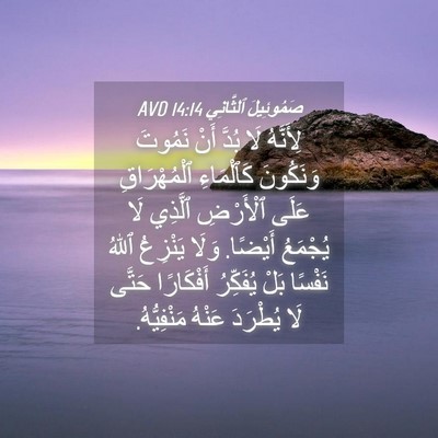 Picture 04 - صَمُوئِيلَ ٱلثَّانِي 14:14 AVD - لِأَنَّهُ لَا بُدَّ أَنْ - Bible Verse Picture