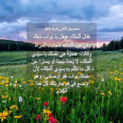 Picture 04 - صَمُوئِيلَ ٱلثَّانِي 14:19 AVD - فَقَالَ ٱلْمَلِكُ: «هَلْ - Bible Verse Picture