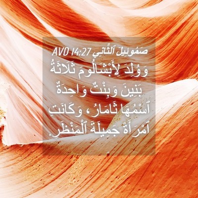 Picture 04 - صَمُوئِيلَ ٱلثَّانِي 14:27 AVD - وَوُلِدَ لِأَبْشَالُومَ - Bible Verse Picture