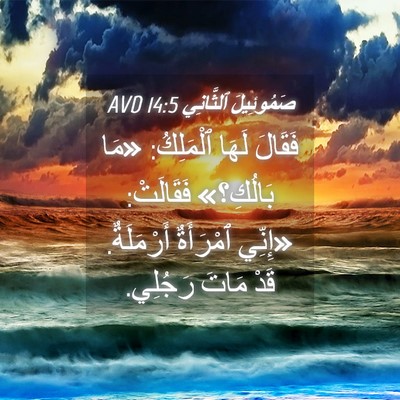 Picture 04 - صَمُوئِيلَ ٱلثَّانِي 14:5 AVD - فَقَالَ لَهَا ٱلْمَلِكُ: - Bible Verse Picture