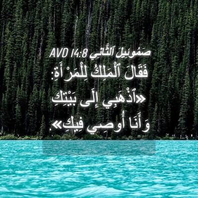 Picture 04 - صَمُوئِيلَ ٱلثَّانِي 14:8 AVD - فَقَالَ ٱلْمَلِكُ - Bible Verse Picture
