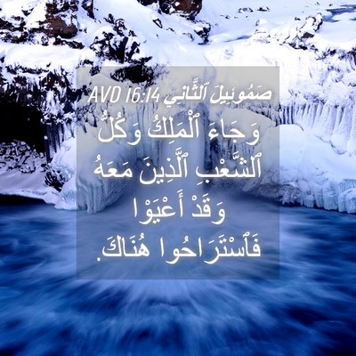 Picture 04 - صَمُوئِيلَ ٱلثَّانِي 16:14 AVD - وَجَاءَ ٱلْمَلِكُ وَكُلُّ - Bible Verse Picture